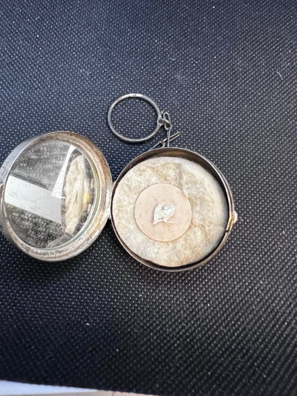 Indiana University Make up Compact 1820 Sterling Emblem Silver Plate - Picture 2 of 5